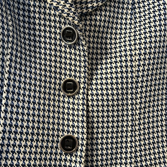 Tahari houndstooth cuffed sleeve blazer size 6 - Picture 2 of 7